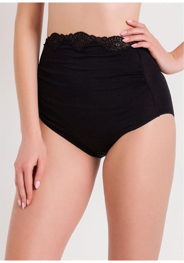 Magic Form 851 Beli Dantelli Yüksek Bel Hamile Külotu - Siyah Siyah