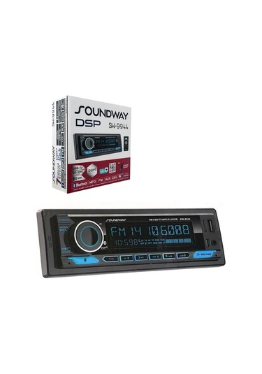 Soundway Sw-9944 Dsp Oto Teyp 4x60w Bluetooth Mobil Aplikasyon Usb Type-c Sd Fm Aux