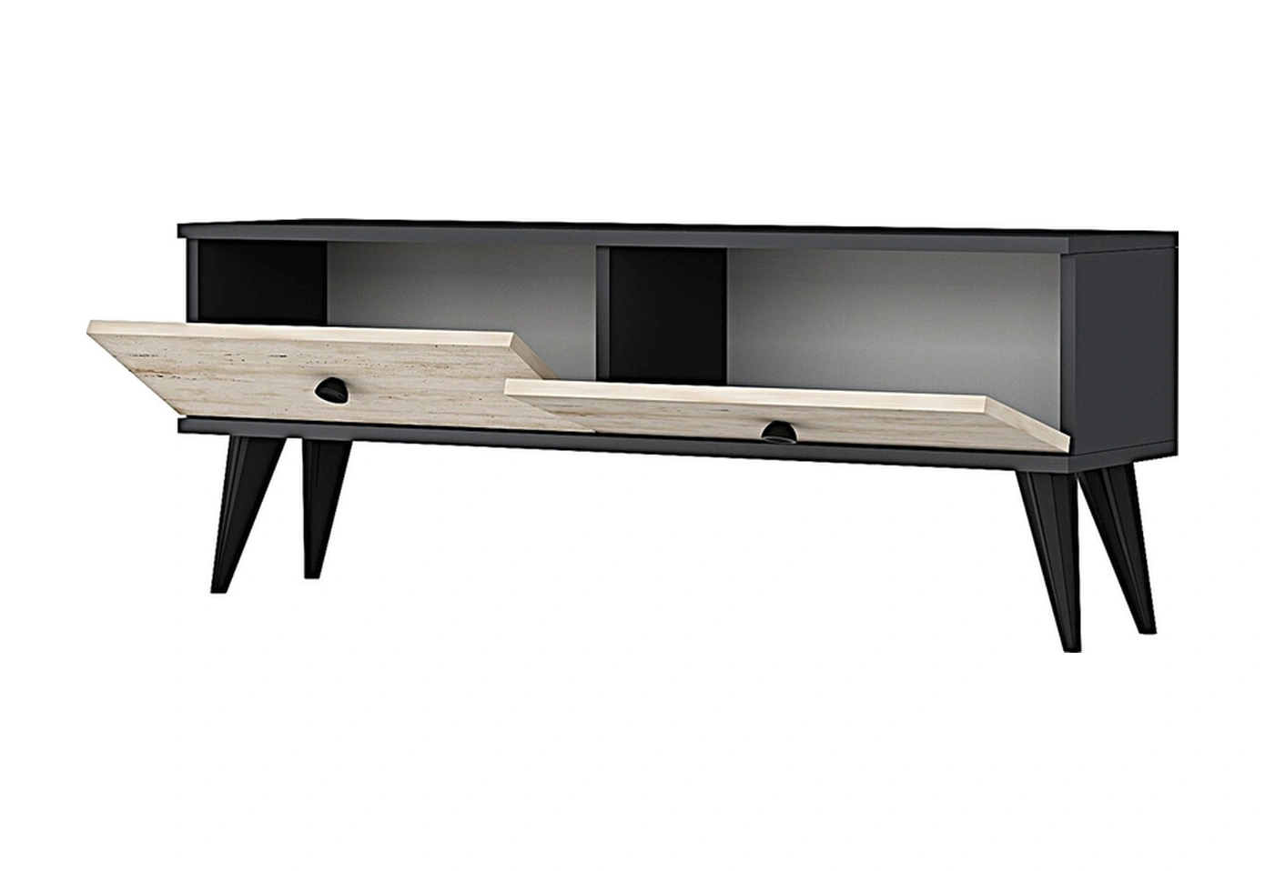 Tsa1202at - Mona Tv Stand Antrasit-traverten 120cm Antrasit