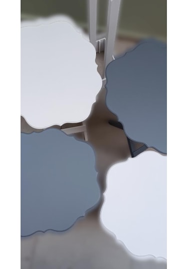 1448bng90090çanta Zigon Sehpa Yonca Dörtlü Model Ahşap Mdf Beyaz Ve Gri Renk Uyum El Yapım