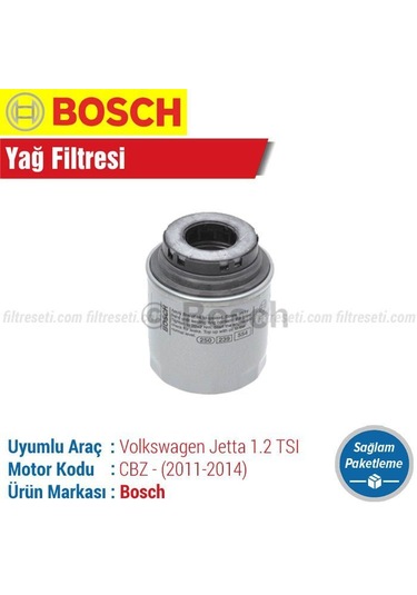 Vw Jetta 1.2 Tsı Bosch Yağ Filtresi 2011-2014