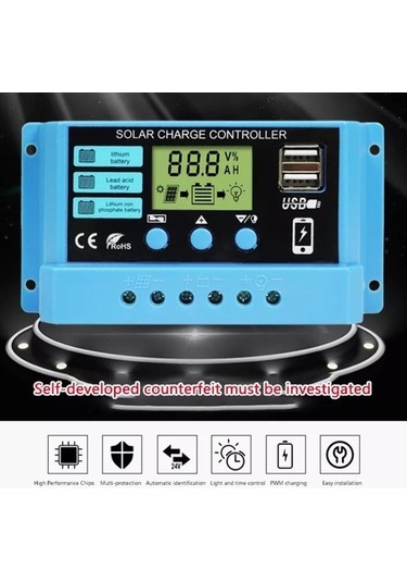 Ganzhoushop Sones Solar Şarj Şarj Pv Lityum Kurşun-asit Kontrol Deşarj Cihazı Akü 24v 12v 10a / Xq - Güneş Enerjisi Akü Şarj Regülatörü