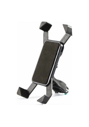 Yuntech01 Bisiklet Telefon Tutucu 4 Pençe 360 Derece Döner Abs Dayanıklı Motosiklet Elektrikli Araçlar İçin Evrensel Telefon Sabitleyici Siyah