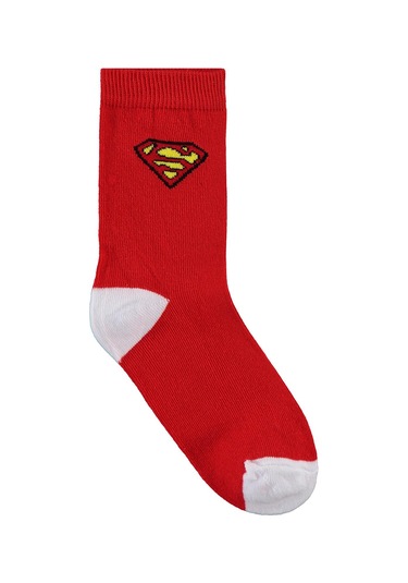 Superman Süperman 3'lü 2-12 Yaş Erkek Soket Çorap - Standart