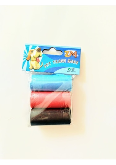 ZM Köpek Dışkı Toplama Torbası 3'lü Çok Renkli