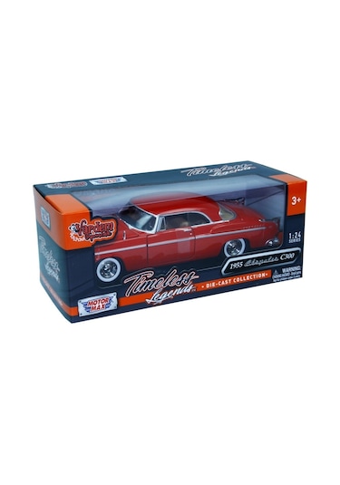 Motormax 1 24 1955 Chrysler C300 Kırmızı Die-cast Model Araba