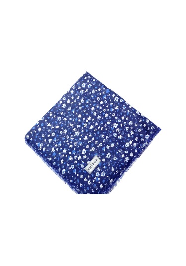 Saçaklı Pamuk Tülbent - 05505 - 95 X 95 / İndigo Mavi - 17 İndigo Mavi - 17