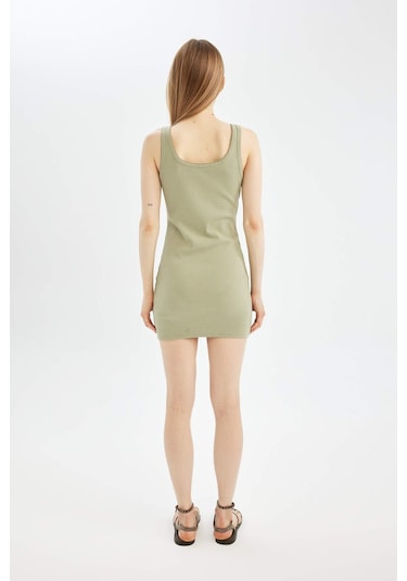 DeFacto Coool Bodycon Vücudu Saran Basic Düz Fitilli Kaşkorse Kolsuz Mini Elbise A0732AX24SMKH271 DeFacto Coool Bodycon Vücudu Saran Basic Düz Fitilli Kaşkorse Kolsuz Mini Elbise A0732AX24SMKH271
