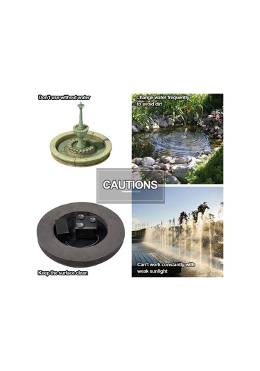 Kangvka Güneş Enerjili Süzgün Kuş Yıkama Su Fırtınası - Bahçe Havuzu Teras İçin Akıcı Su Sistemi