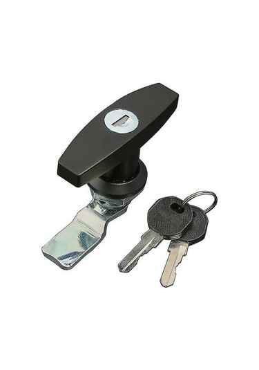 Evrensel T-saplı Kapı Mandalı Kilidi Römork Karavan Rv Kamyonet Kanopi Alet Kutusu Siyah