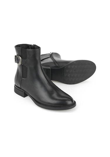 Ziya, Kadın Hakiki Deri Bot 1531022z7614 Siyah 1531022z7614 000 Siyah
