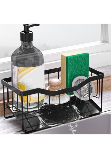 Novahub Suntek Lavabo Drenaj Sünger Banyo Paçavra, Pratik Organizatör Siyah