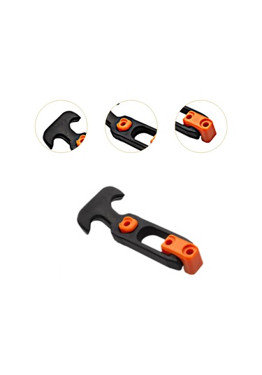 Dolıty T Saplı Kilit Elastik Alet Kutusu Tokası Motor 47mmx160mm Siyah Ve Turuncu Çok Renkli