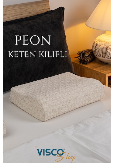 Visco Yastık Peon Ortopedik Yastık Küçük Ergonomik 45x30x10-7 Cm