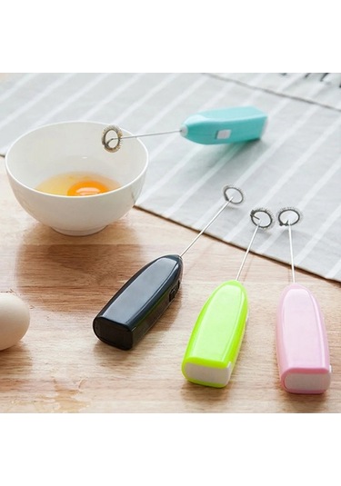 Ulzyvf Yumurta Taşınabilir Süt Süt Siyah Siyah Pişirme Mutfak Mini Köpürtücü Kahve Gadget Ev Elektrikli El Çırpıcı Çay Blender Th Siyah