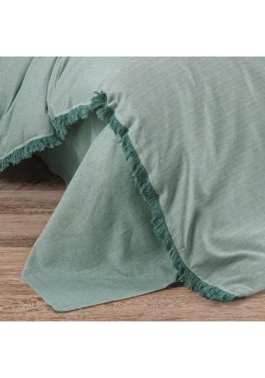 Private Çift Kişilik Nevresim Takımı İpliği Boyalı Mint Mint