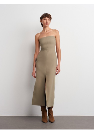 Dilvin 90758 Straplez Elbise-çağla Çağla