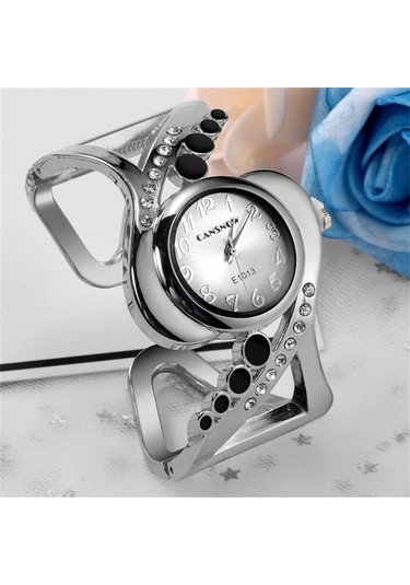 Kadın Kristal Bilezik Saat Moda İçi Boş Saat Analog Kuvars Saat Diğer