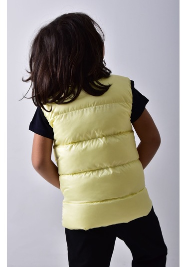 Banada Moda Erkek Çocuk Mat Sarı Şişme Yelek
