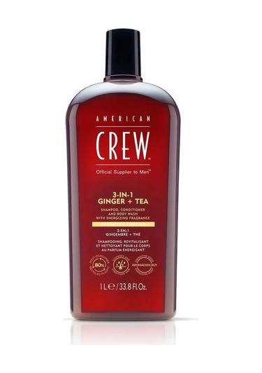 American Crew 3-in-1 Ginger + Tea with Energizing Fragrance Zencefil ve Çay Özlü  Erkek Bakım Ürünü 1 L﻿﻿