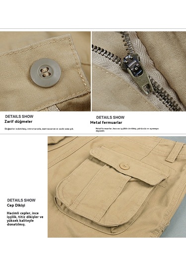 Erkekler 3d Outdoor Altı Cepli Tulum Sarı