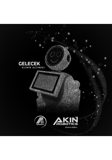 Akınsoft-Akınrobotıcs Bardak Altlığı Siyah