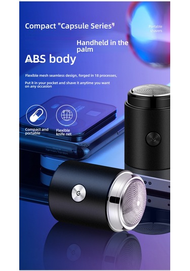 Erkek Elektrikli Tıraş Makinesi, Mini Taşınabilir Akıllı Siyah