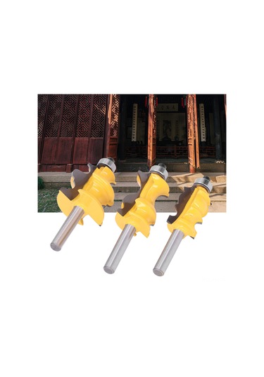 Ximistore9 8mm Saplı 3'lü Mimari Profil Freze Seti - Ahşap, Mdf Kesim İçin Karbon Çelik Vücut Ve Tungsten Carbide Uçlu