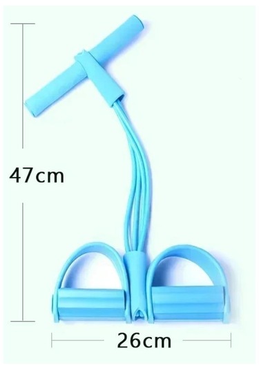 Pembe Direnç Bantları Elastik Fitness Bantları Evde Spor Egzersizleri İçin Çok Fonksiyonlu Taşınabilir 4 Tüp Elastik Pedal Çektirme Pembe