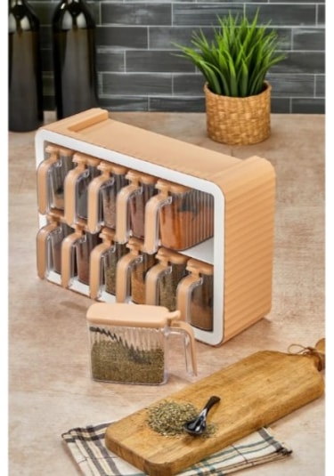 12'li Standlı Kaşıklı Baharatlık Seti Diğer