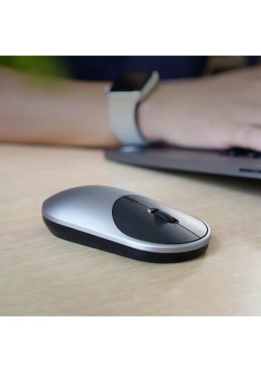 Xindoker Xiaomi Mi Portable 2 Kablosuz Mouse: Bt 4.2/2.4g Çift Mod, 4000dpı, Alüminyum Gövde, Windows/mac/android Uyumlu Ofis/ev Kullanıma