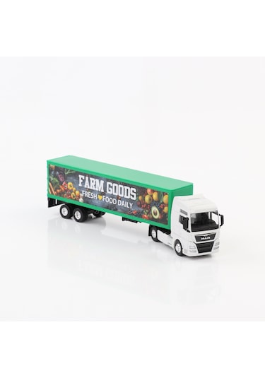 Welly 1:64 Ölçek Metal Kafalı Man Dorseli Tır Beyaz
