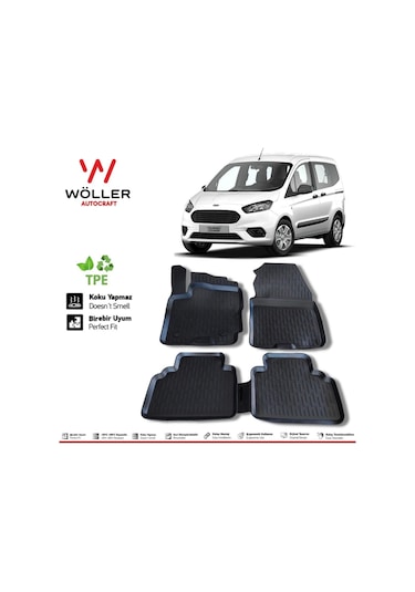 Ford Courier Paspas 2014 2023 Arası 3d Havuzlu Paspas