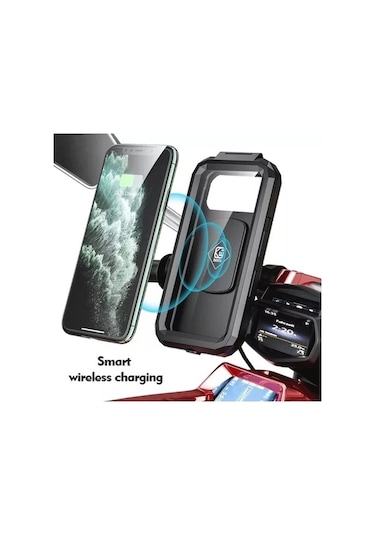 Ebitda Kewig M18s-a1 Motosiklet Bisiklet Gidonu Kablosuz Şarj Su Geçirmez Kutu Tutucu Çok Renkli Çok Renkli