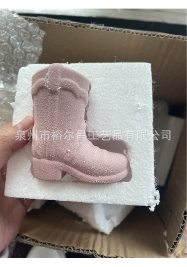 Dianziye Pembe Seramik Bot Şeklinde Çakmak Kutu, Ev Dekoru Ve Saklama Amacıyla, Evde Kullanımı Kolay Ve Konfor Verici, Dayanıklı Malzeme