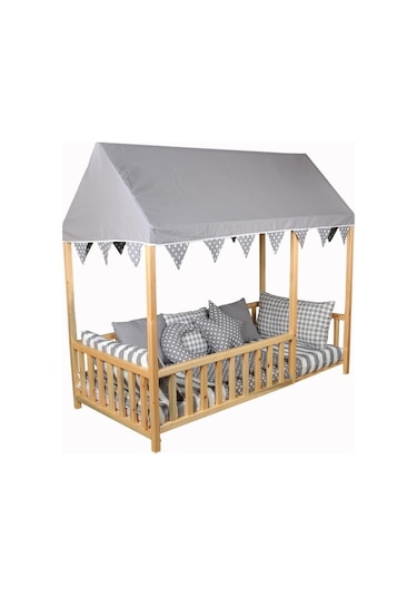 Köşk_Mobilya Köşk Mobilya Çatılı Montessori Yatak 90X190