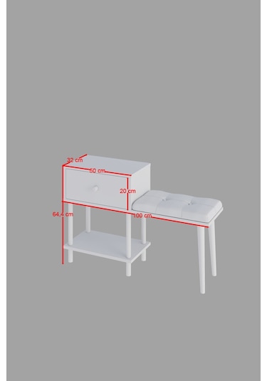 Puflu Ayakkabılık Düşer Kapaklı Ayakkabılık Raflı Ayakkabılık Iki Raflı-antrasit Antrasit