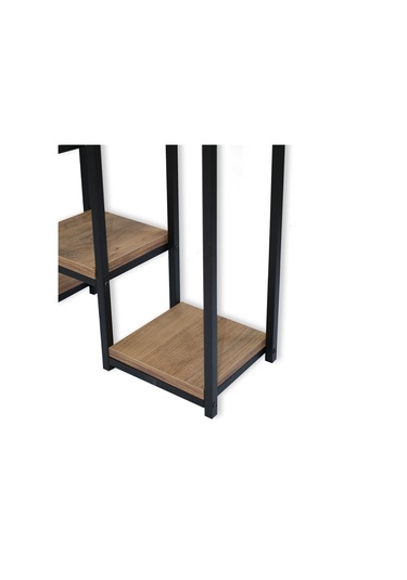 METAL AHŞAP 6 RAFLI SAKSI STANDI KATLI DİKEY SAKSILIK ÇİÇEKLİK