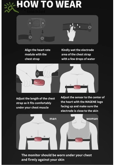 Magene H603 Göğüs Nabız Bandı Ant+ Ve Bluetooth - Mavi