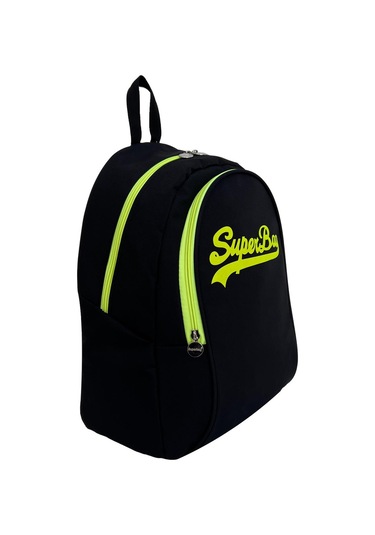 Superbag Sırt Çantası Siyah-Fosforlu Sarı Seyahat Kurs Okul Günlük Kullanım Siyah - Sarı