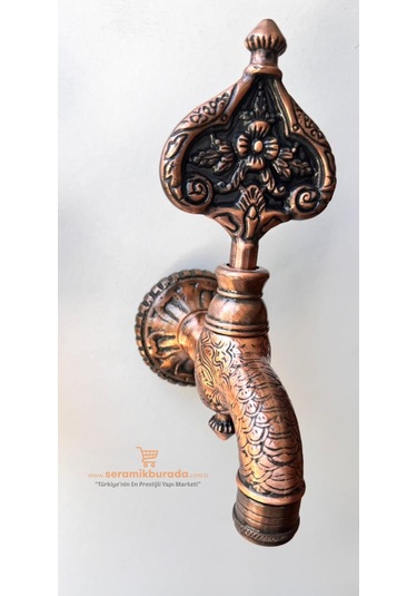 Lpd Hamam Taslı İkili Desenli Özel Osmanlı Musluğu Bakır Bakır