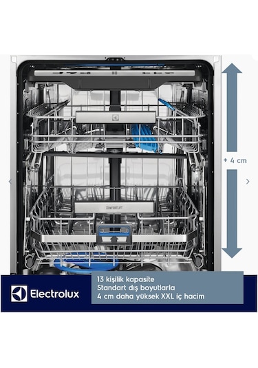 Electrolux ESC87300SX ComfortLift XXL 9 Programlı 13 Kişilik Bulaşık Makinesi