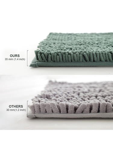 Kosona Turuncu Mikrofiber Chenille Paspas - Yüksek Emici, Kayma Önleyici, Yumuşak - Banyo, Yatak Odası, Giriş - 50x80 Cm Diğer