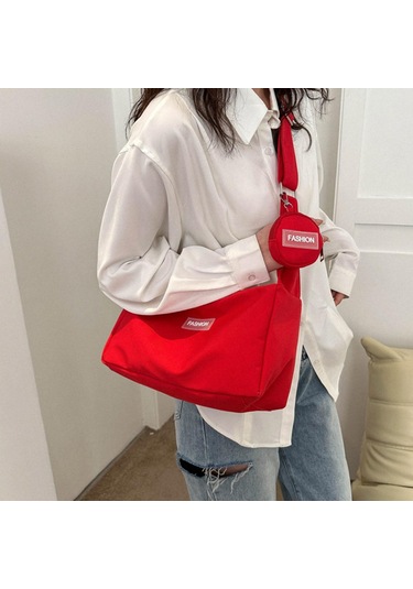 Suntek Kadın Omuzdan Askili Çanta Crossbody Çanta Kırmızı