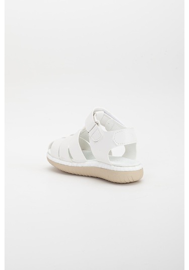 Şirin Bebe Ortopedik Kafes Beyaz Erkek Bebek Sandalet-1094 Beyaz