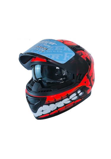 Fazer Ece 22.R06 Double Vizörlü Full Face Motor Kaskı Fantastic Çok Renkli