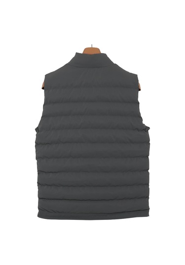 Erkek Dar Kesim Karbon Deri Gri Şişme Yelek Rar01235 001