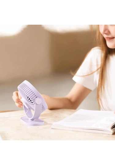 Suntek Seyahat Açık Için Kompakt Usb Masa Fanı Kişisel Mor