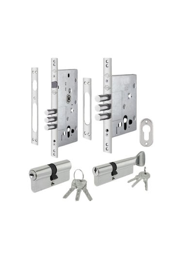 İto Kilit KD2005 Monoblok Çelik Kapı Kilit Seti (Alt 2003K+ Üst 2004K)
