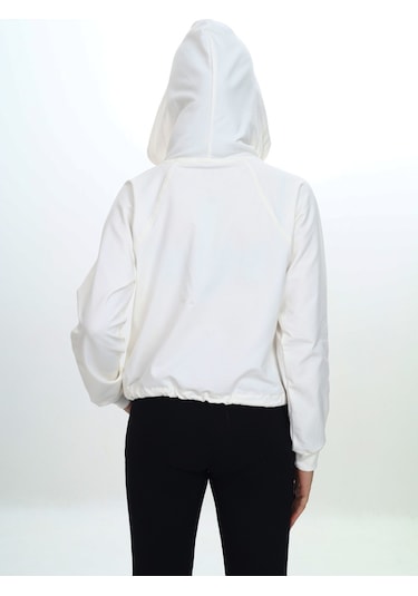 Toontoy Kız Çocuk Kapüşonlu Hırka Ekru